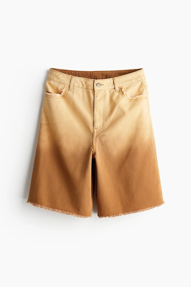 Frayed-edge Bermuda Shorts