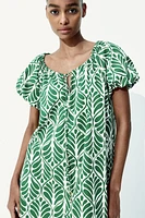 Drawstring-Neck Dress