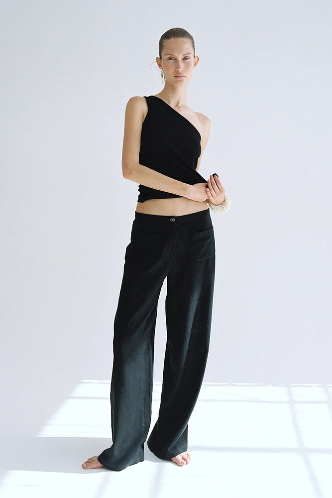 Linen-blend Pants