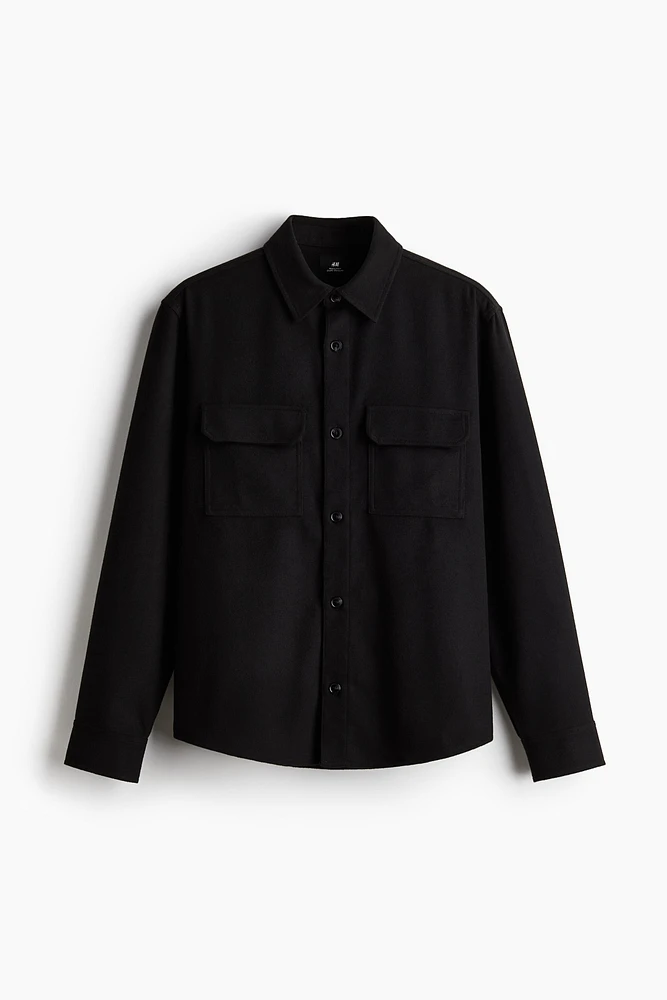 Regular Fit Felted Overshirt