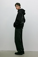Oversized Fit Printed Hoodie