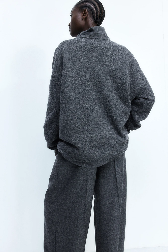 MAMA Slit-Hem Sweater