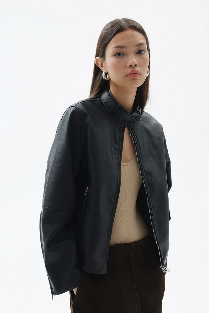 Coated Biker Jacket