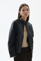 Coated Biker Jacket