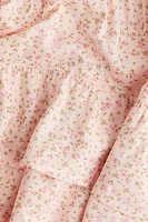 Robe avec détails en nid d'abeille