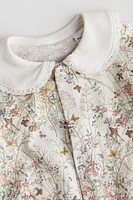 Patterned Cotton Pajama Jumpsuit
