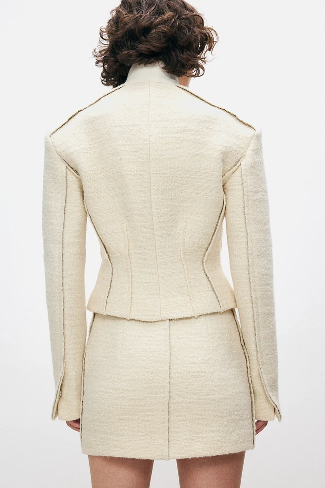 Wool-Blend Tapered-Waist Jacket