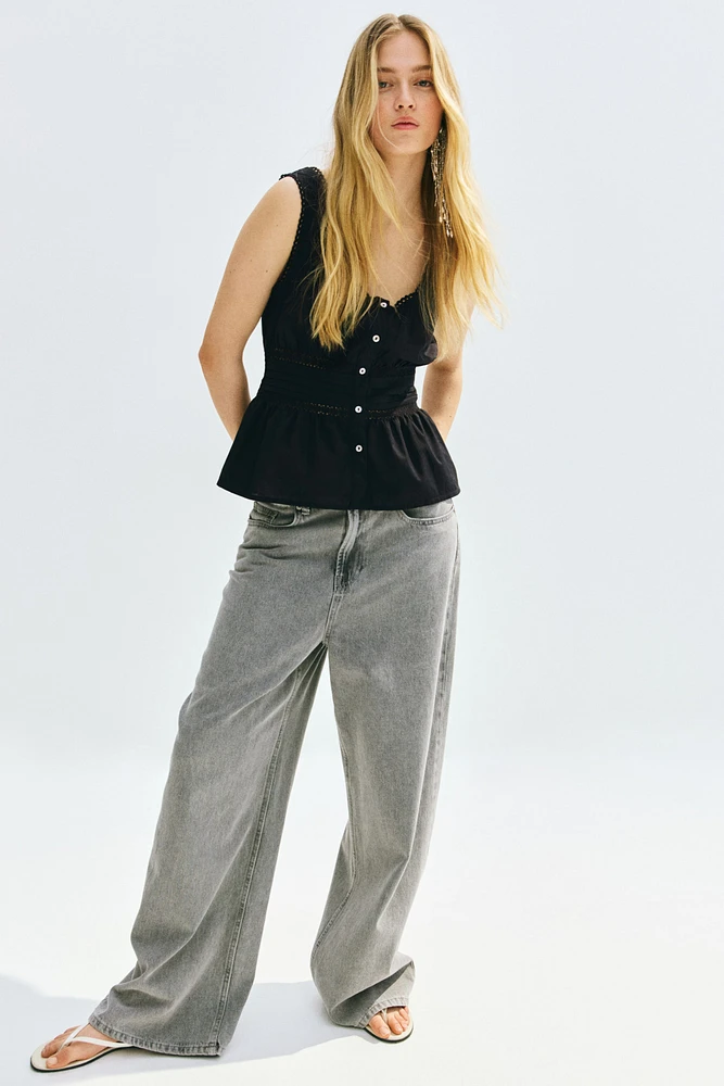 Sleeveless Peplum Top
