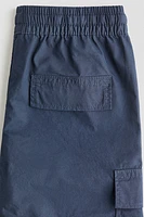 Cotton Poplin Cargo Shorts