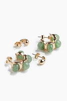 2 Pairs Hoop Earrings
