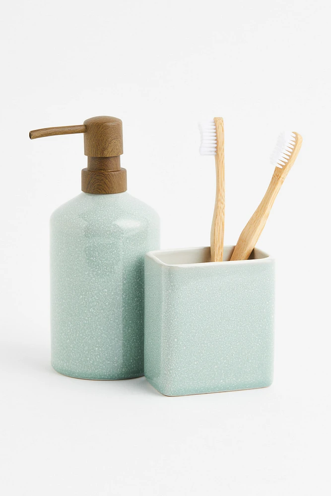 Stoneware Toothbrush Mug