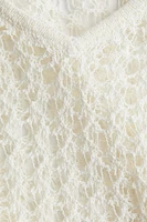 Hole-Knit Mini Beach Dress