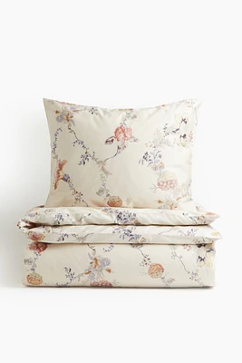 Cotton Sateen Twin Duvet Cover Set