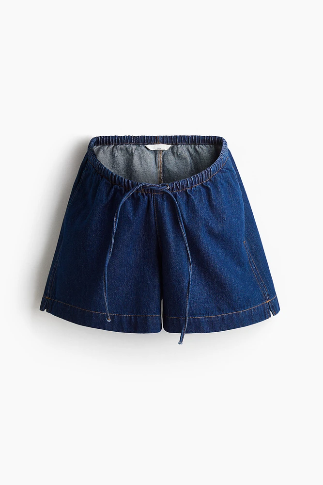 Short MAMA en denim avec cordon de serrage