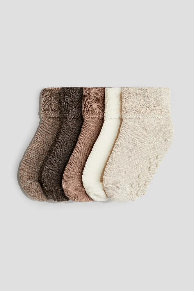 5-pack Non-slip Terry Socks