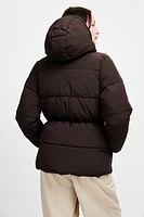Oversized Drawstring-Waist Puffer Jacket