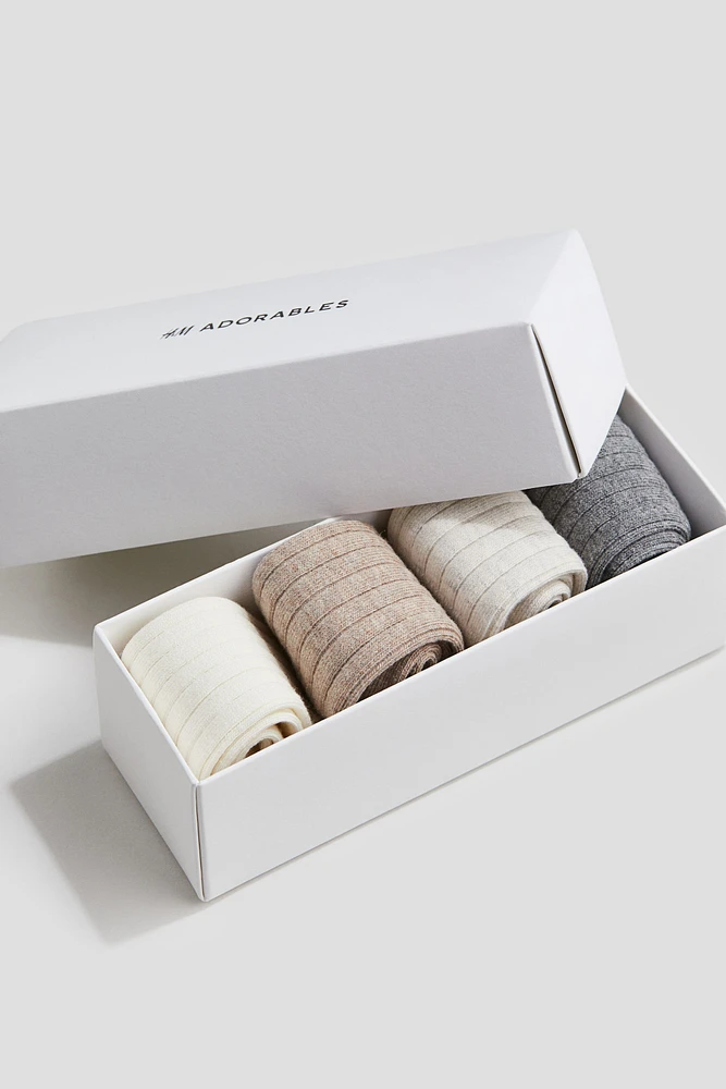 4-pack Ribbed Socks