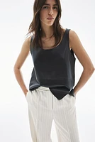 Pantalon large avec plis