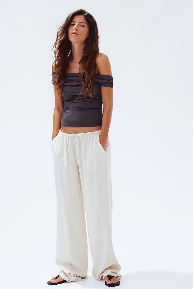 Draped Off-the-Shoulder Top