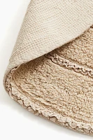 Round cotton bath mat