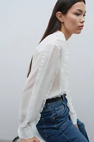 Ruffle-Trimmed Blouse