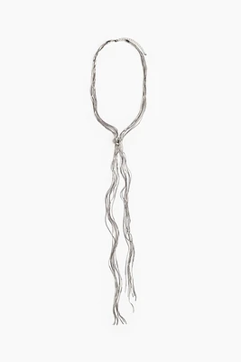 Collier lasso en maille serpent