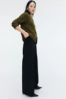 Wide Pants with Belt Detail