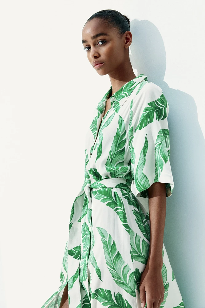 Tie-belt Shirt Dress