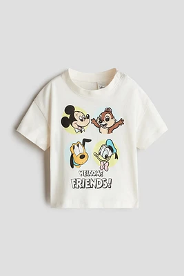 T-shirt en coton avec motif imprimé