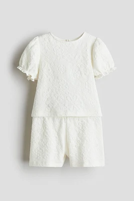 2-Piece Jacquard-Jersey Set