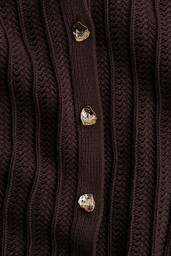 Crochet-Look Cardigan