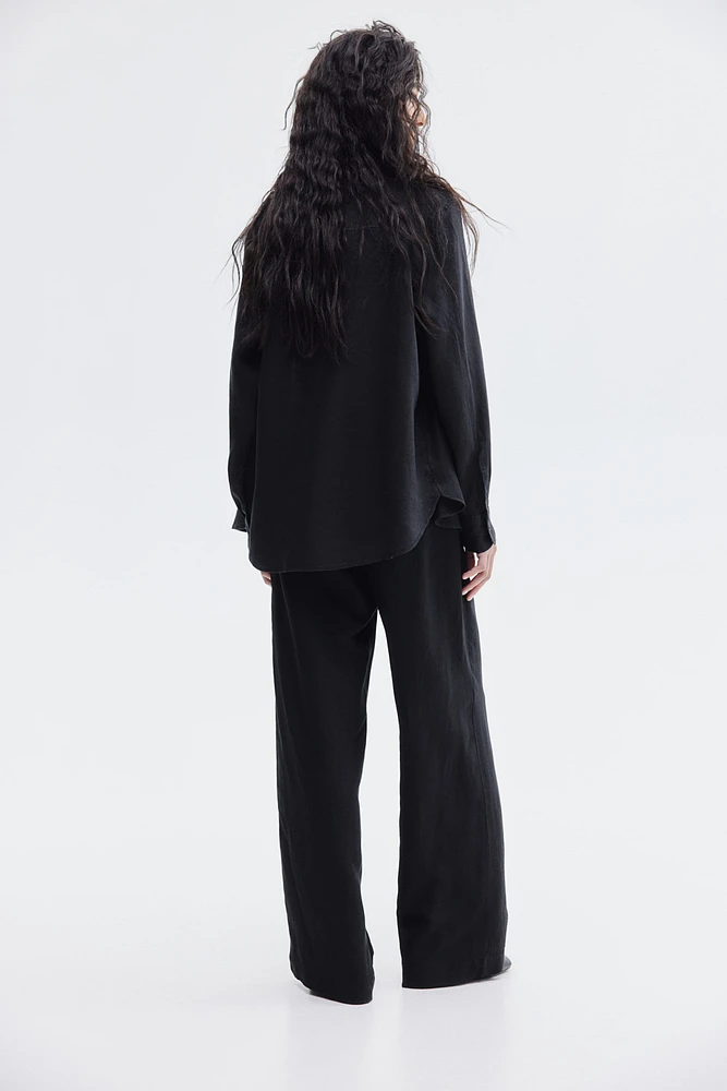 Pantalon en lin mélangé