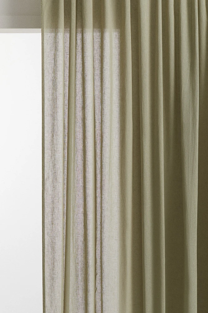 1-pack Wide Linen-Blend Curtain Panel