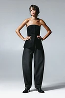 High Rise Barrel Leg Jeans