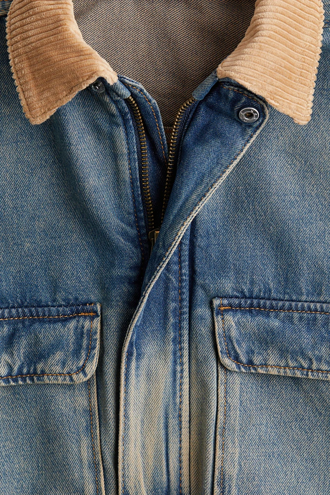 Denim Jacket with Collar