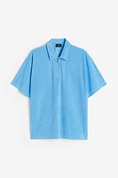 Relaxed Fit Terry Polo Shirt