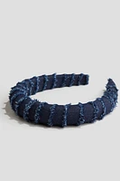 Wide Denim Hairband