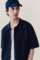 Regular Fit Rib-knit Polo Shirt