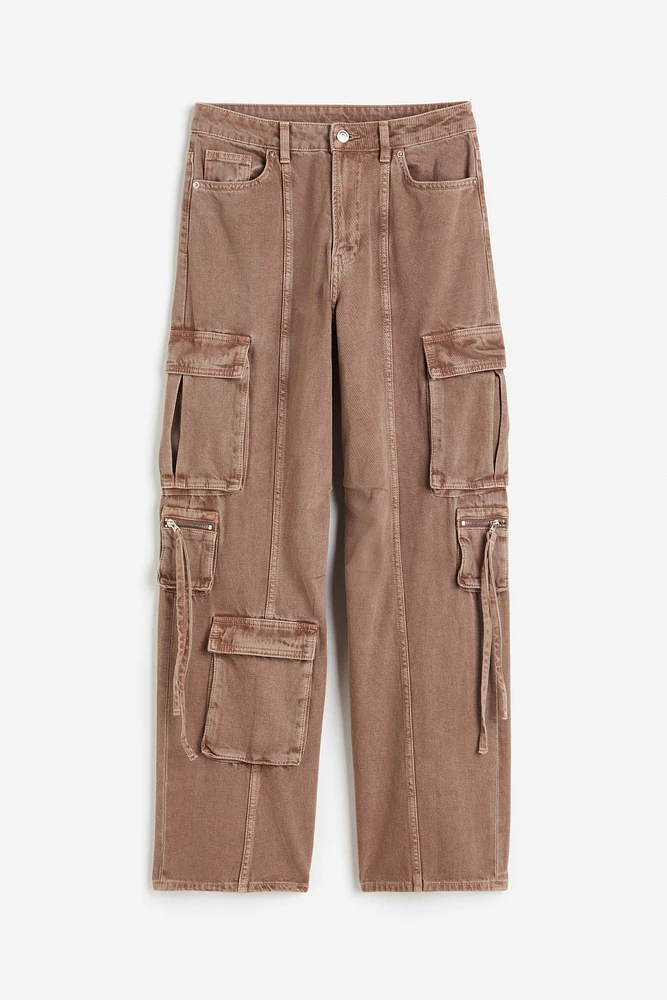 Wide-leg Cargo Pants