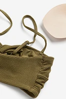 Padded Twist-detail Bikini Top