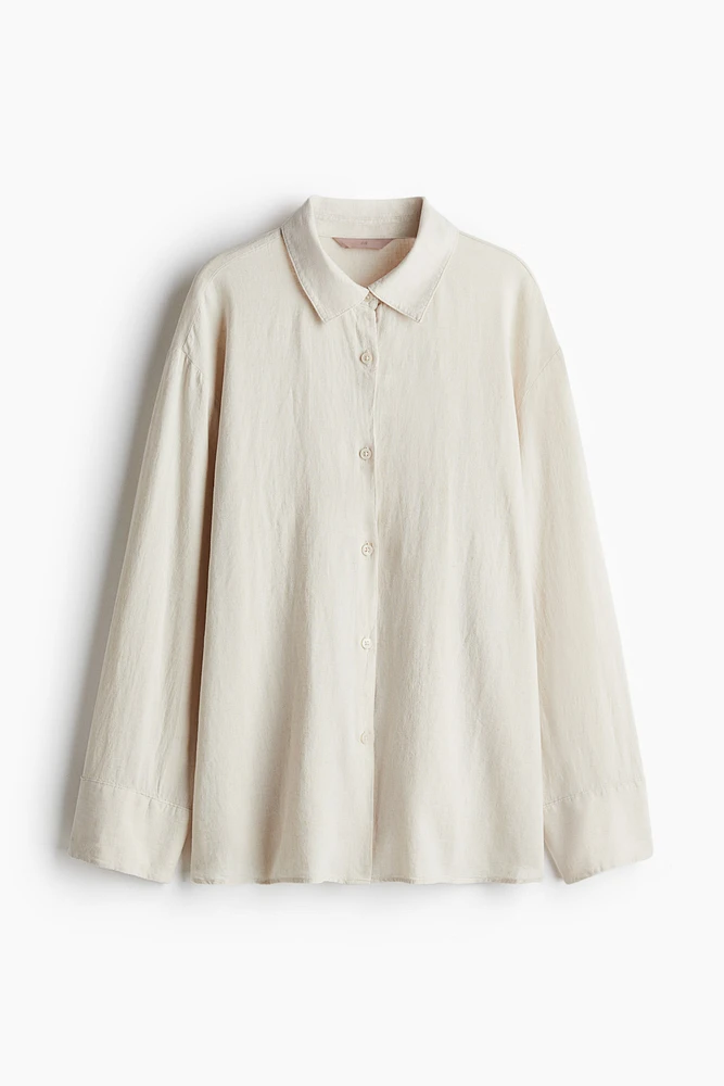 Linen-Blend Shirt