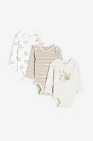 3-pack Long-sleeved Bodysuits