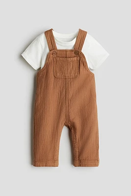 2-piece Overall and Shirt Set