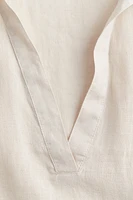 Linen Tunic with Collar