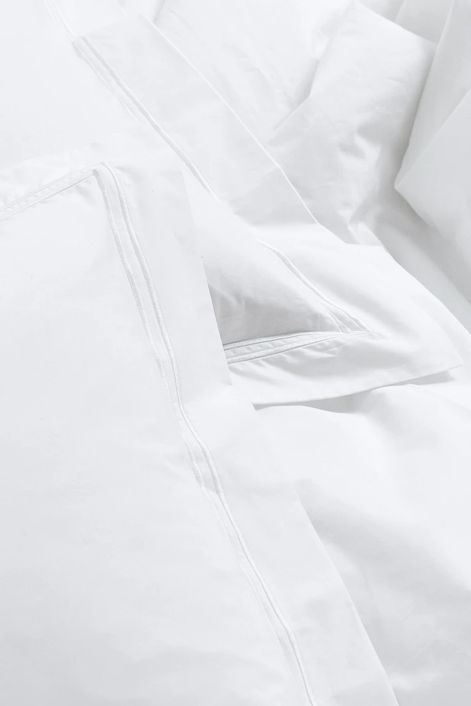 Cotton Percale King/Queen Duvet Cover Set