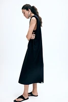 Sleeveless Dress with Shoulder Pads