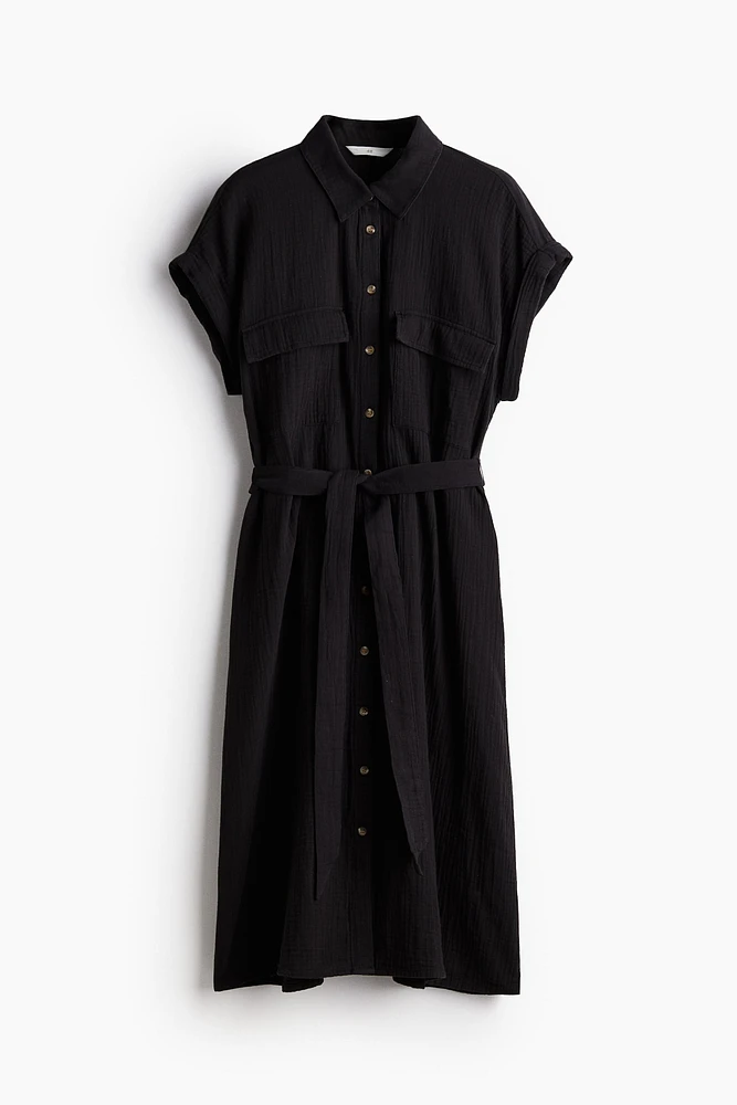 Tie-belt Shirt Dress