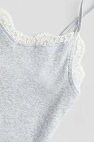 Lace-Trimmed Tank Top