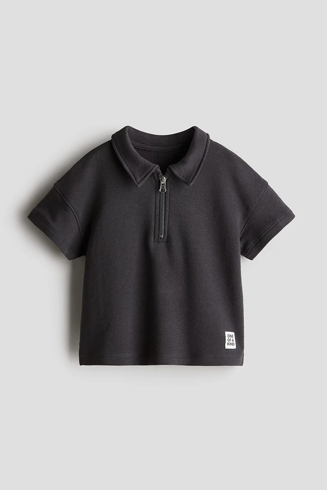 Sweatshirt Half-Zip Polo Shirt