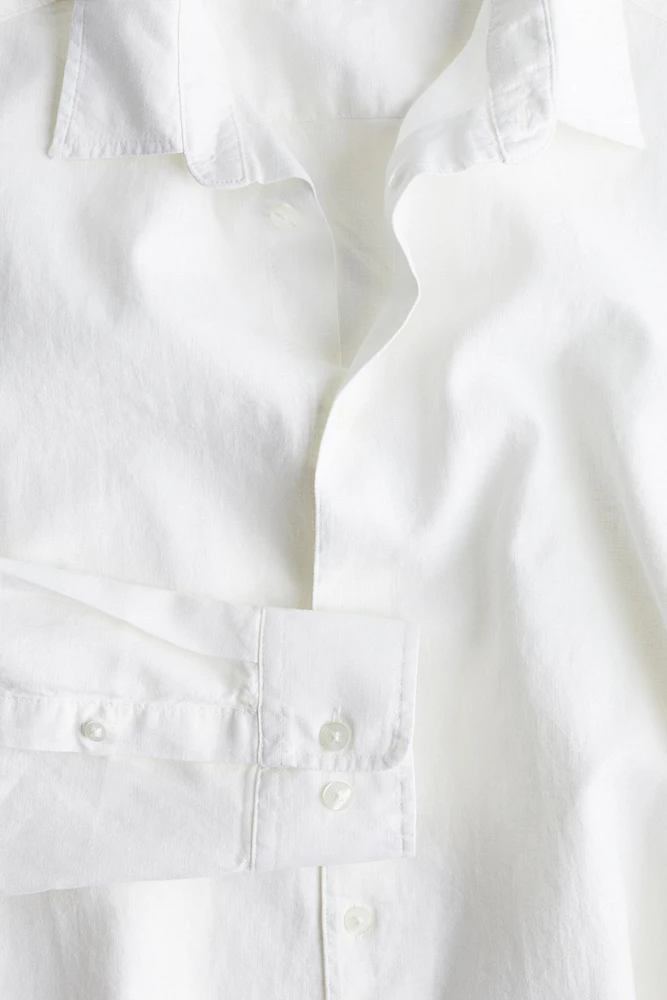 Regular Fit Linen-blend Shirt
